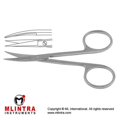 Iris Scissor Curved , 11.5 cm - 4 1/2"